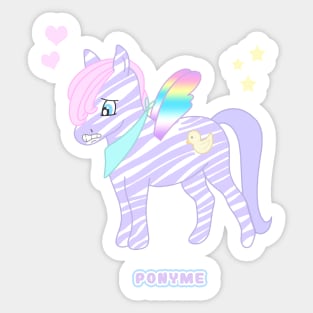 Ponyme purple zebra Sticker